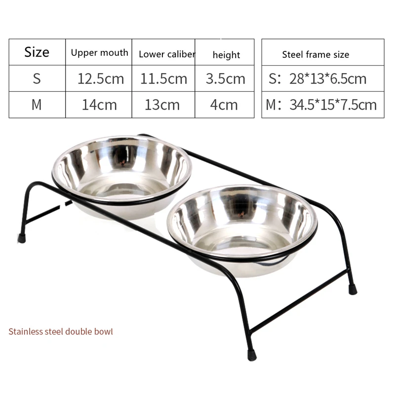 

Double Ceramics Puppy Pet Bowl High-end Pet Bowl Steel Shelf Ceramic Feeding Drinking Bowls for Dogs Cats Pet Feeder Accessories