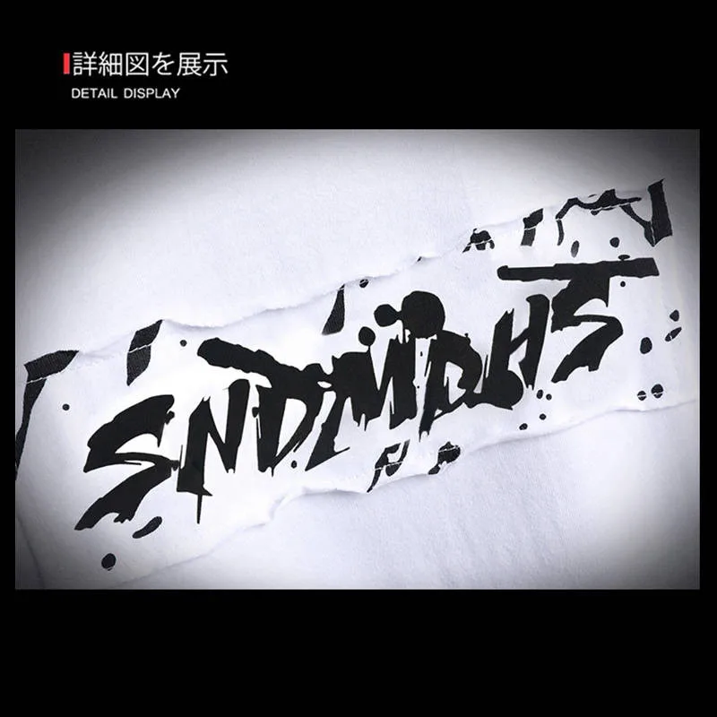 Повседневные модные брендовые мужские футболки с принтом когтей топы в стиле хип