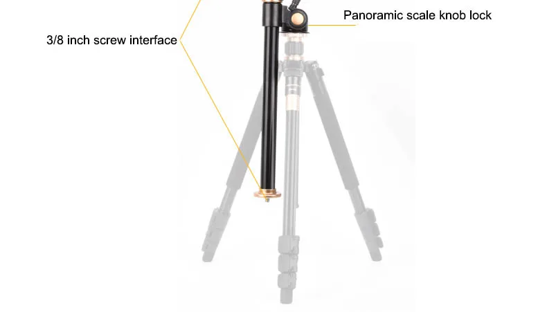 Horizontal Tripod Mount Extension Arm Rotatable Center Column Tripod Accessory for Support Camera Overhead Product Photography