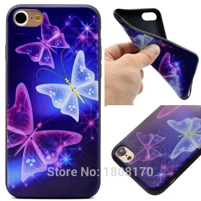 Flower Butterfly PU TPU Soft Case For Iphone 7 Plus Iphone7 Dreamcatcher Smile Be Happy Mandala Don't Touch Phone Cover 100pcs |