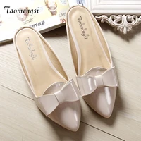 taomengsi stylish and comfortable wear resistant shoes soft bottom lazy bow all match breathable womens shoes