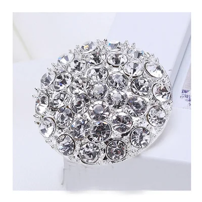 silver 30mm 4 шт./лот 17-38 мм качество экспорта Шампань серебро черный стразы кнопка костюм кашемировое пальто норки кнопки для меха C013 - Цвет: silver 30mm
