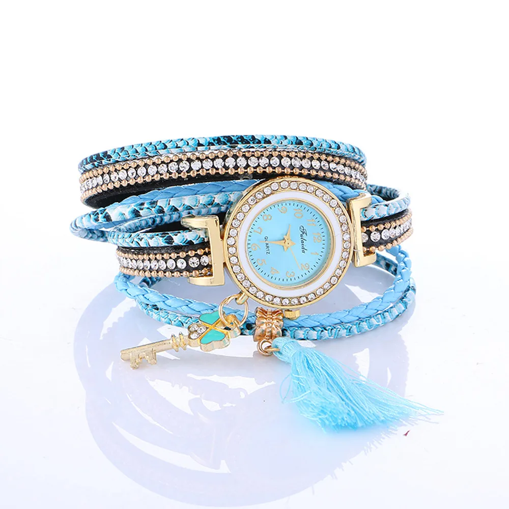 Модные очаровательные женские часы повседневные стильные плетеные наручные