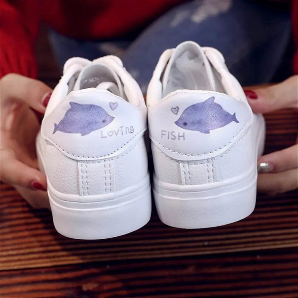 2018 осень Для женщин Повседневное плоские кроссовки обувь Кожа Туфли без каблуков