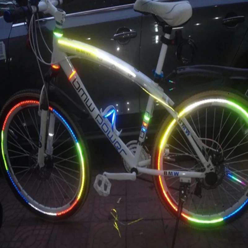 4 шт. MTB горный велосипед Светоотражающие наклейки обод колеса велосипеда для