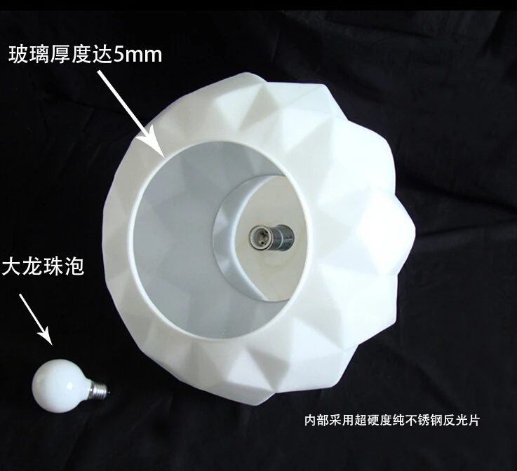 Современные 40/50 см алмазные подвесные светильники Подвеска стекло абажур