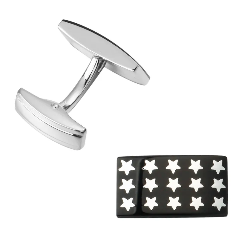 Прямоугольная Черная эмалированная Бриллиантовая пара высококачественных