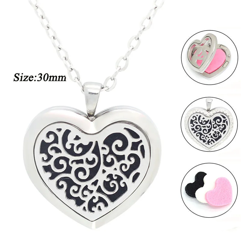 С подарком цепочкой! Подвеска для ароматерапии из нержавеющей стали 316L в форме сердца с замочком для эфирных масел и парфюма на шею.