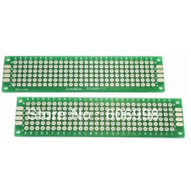 5 шт./лот 2x8 см двухсторонняя Медь прототип PCB универсальная печатная плата DIY экспериментальная пластина для Arduino