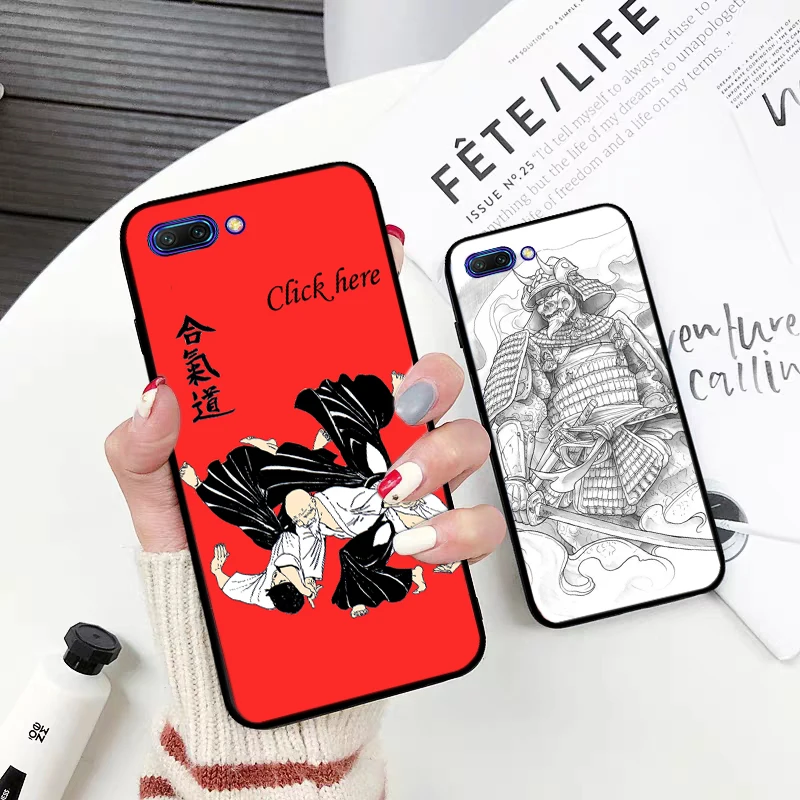 Японский силиконовый чехол aikido Judo для Huawei honor 6A 7A Pro 7X 8 Lite 8A 8X 8C 9 Note 10 View 20 20S 9X |