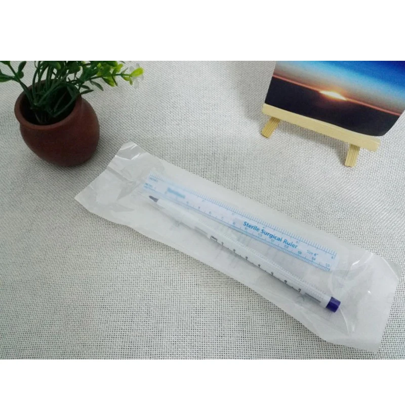 5 шт. хирургический маркер для кожи бровей Татуировка ручка Татуировка Кожа Стерильная линейка позиционирование иглоукалывание точка Пирсинг Маркировка 1 мм
