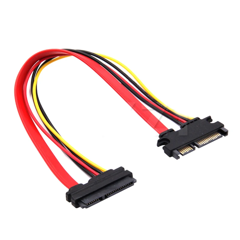 22Pin SATA Кабель Штекерный к женскому 7 + 15 Pin Serial ATA Data Power Combo Удлинительный кабель