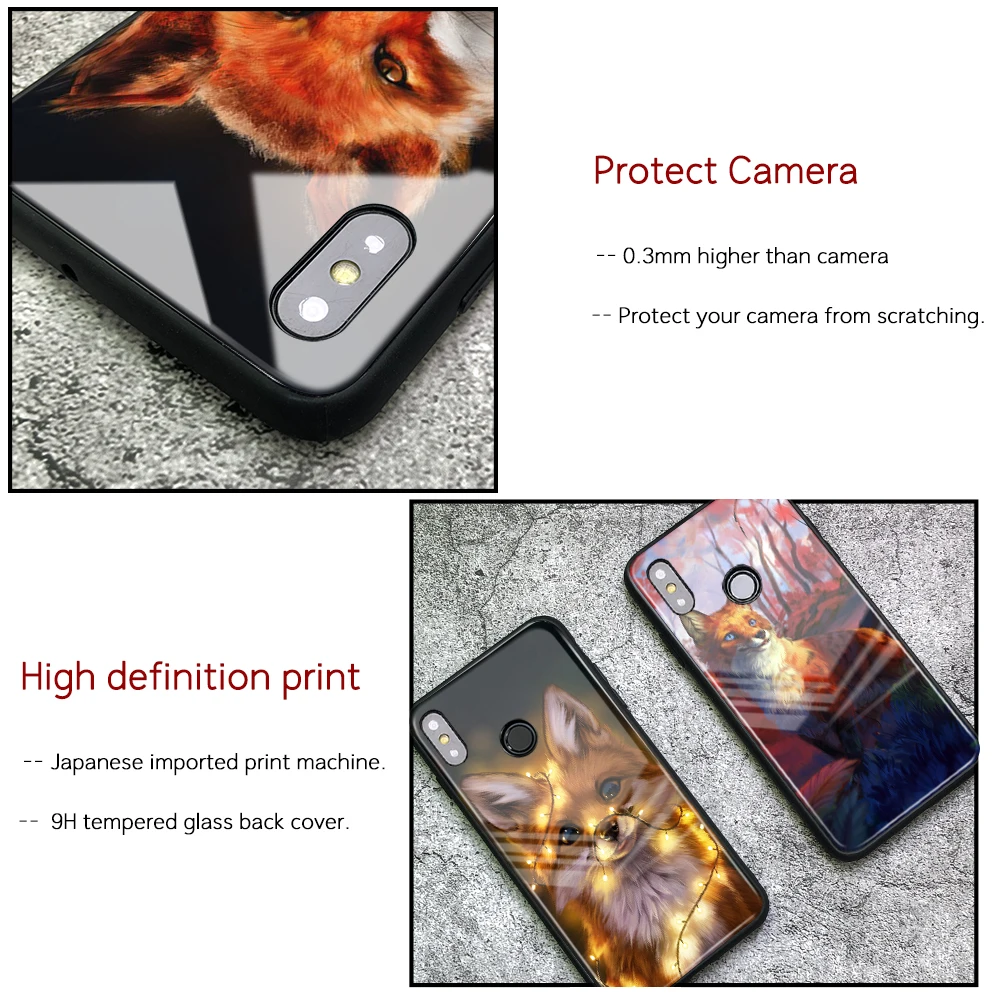 Для Xiao mi Red mi note 7 чехол с животными из закаленного стекла Жесткий Чехол для mi 5 5S 6 6x8 9 se lite explorer mi play A2