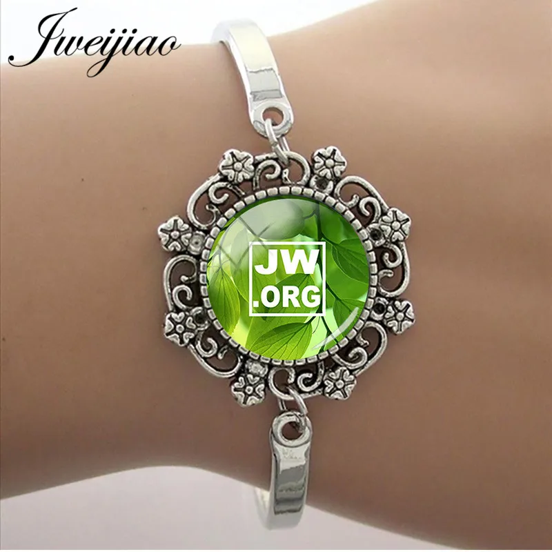 JWEIJIAO модные 15 мм стеклянные кабошон JW. ORG кружевные очаровательные браслеты античная серебряная цепочка браслеты для детей девушки ювелирные изделия подарок JW70 - Окраска металла: JW56