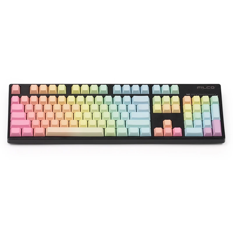 Пустой pbt keycap rainbow cherry профиль для mx Переключатель 104 клавиш|Клавиатуры| |