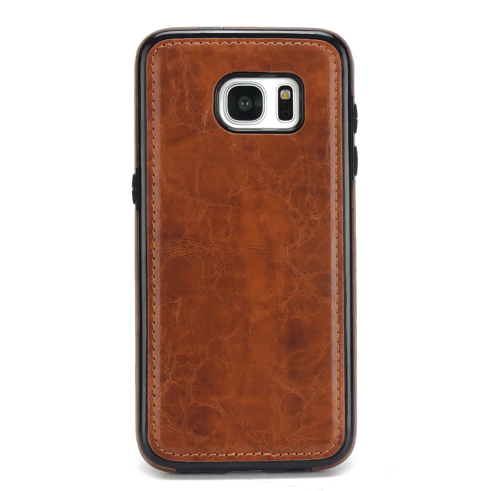 Light brown Для samsung Galaxy S6 Edge S7 Edge S8 Plus S9 Plus чехол для телефона Роскошный деловой стиль высококачественный чехол из искусственной кожи на магните - Цвет: Light brown