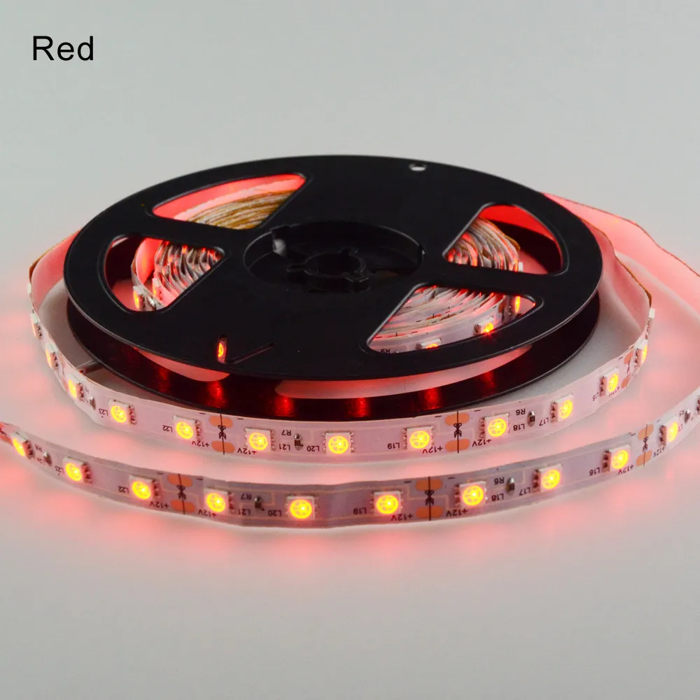 Горячая SMD 5050 RGB Светодиодные ленты Водонепроницаемый DC 12 В 5 м 300 светодио дный RGBW RGBWW светодио дный полосы света гибкий с 3A Мощность и удаленного Управление - Испускаемый цвет: red
