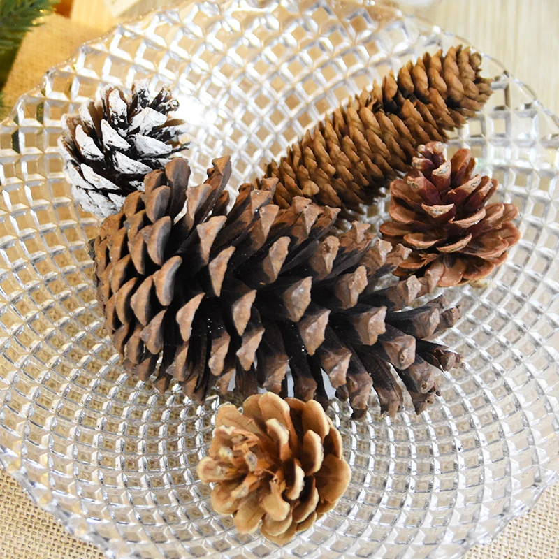 12 шт./лот подвесные шарики для рождественской елки сосновые конусы Pinecone