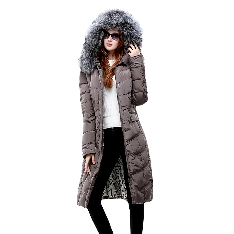 Зимний пуховик для женщин из Европы и России теплое плотное пальто с воротником