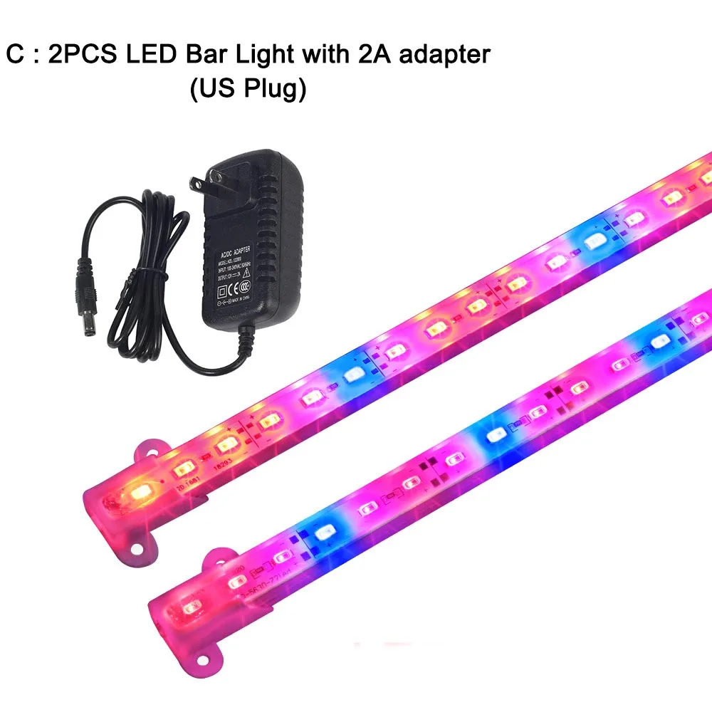 Light 2A US 2 шт. светодиодный светильник IP67 Водонепроницаемый 50 см с DC вилкой светодиодный светильник 5630 для аквариума теплица растительный светильник - Испускаемый цвет: Light 2A US