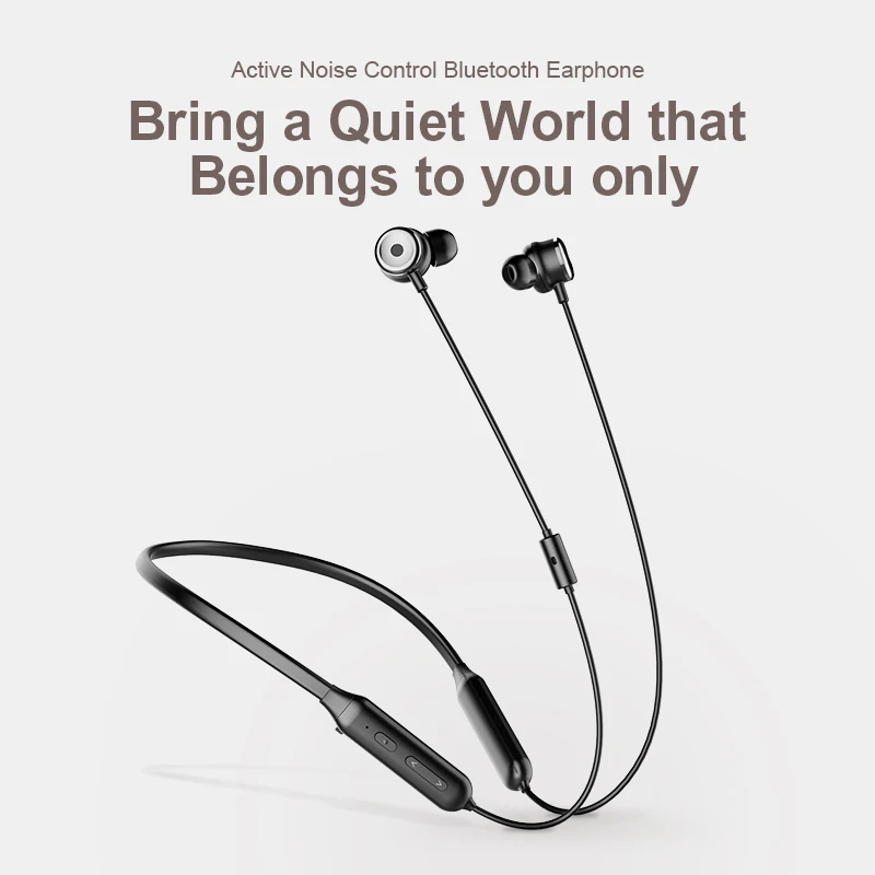 Baseus S15 наушники Bluetooth с активным управлением шумом Беспроводные спортивные наушники, рожденные для создания спокойного мира только вам