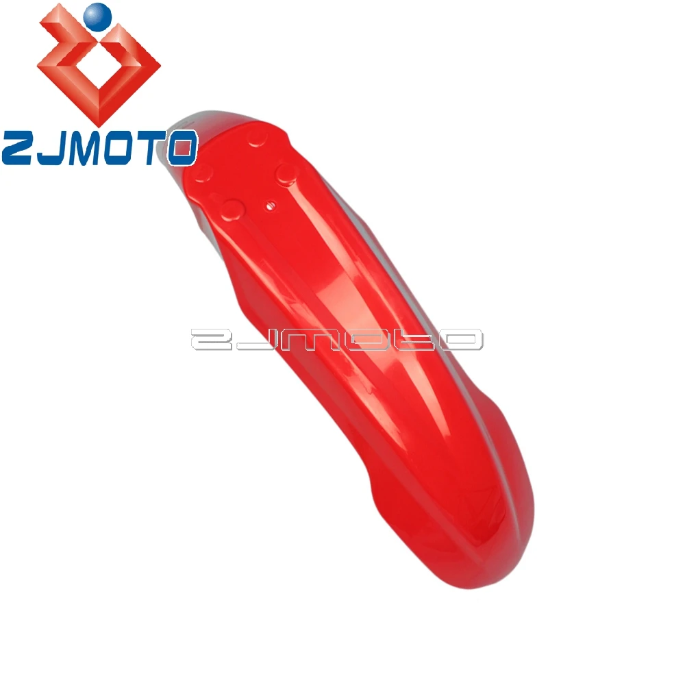 ZJMOTO UNIVERSAL красный ABS Пластик Мотокросс по бездорожью Байк переднее крыло для Honda XR CRF 230 250 450 650