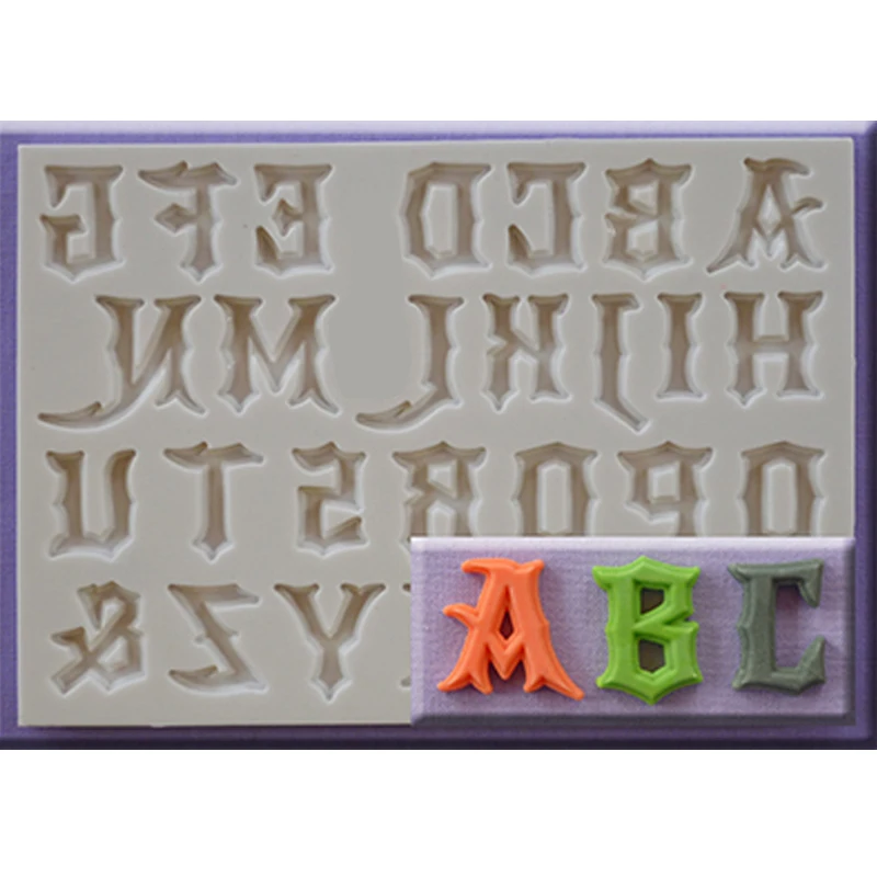 Yueyue Sugarcraft 1 штука Capital/Letter/Number силиконовая форма для помадки инструменты