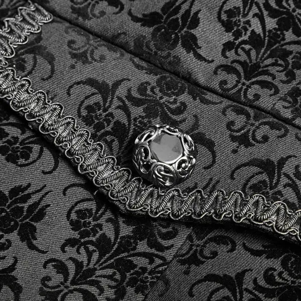 Панк рейв мужские готические пальто куртка черный Дамаск стимпанк VTG Regency аристократ S-4XL Y640
