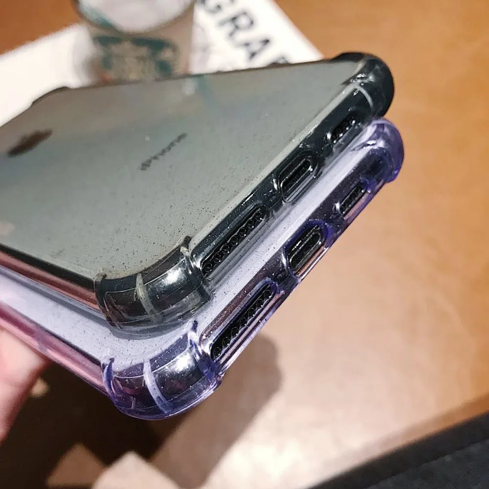 NYFundas 360 ударопрочный блестящий чехол для телефона iphone XR XS MAX прозрачный мягкий