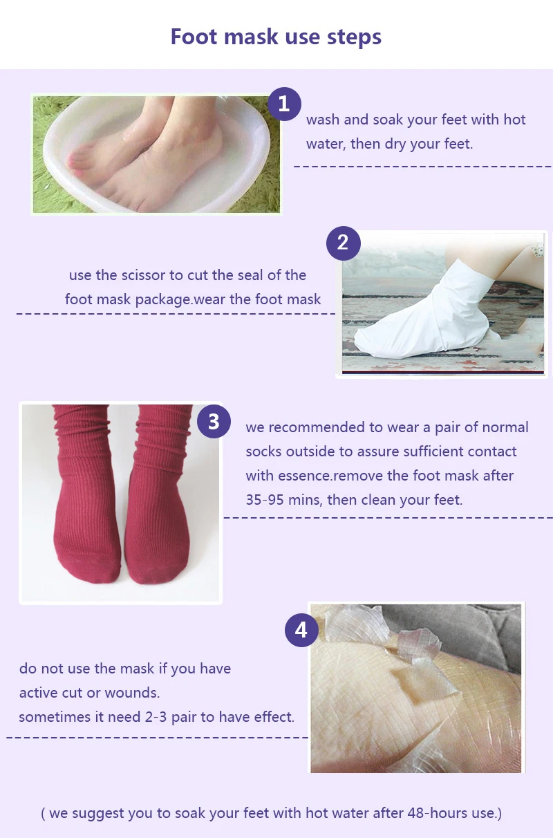 Портативная отшелушивающая детская маска для пилинга ног 2 шт. 1 пара носки