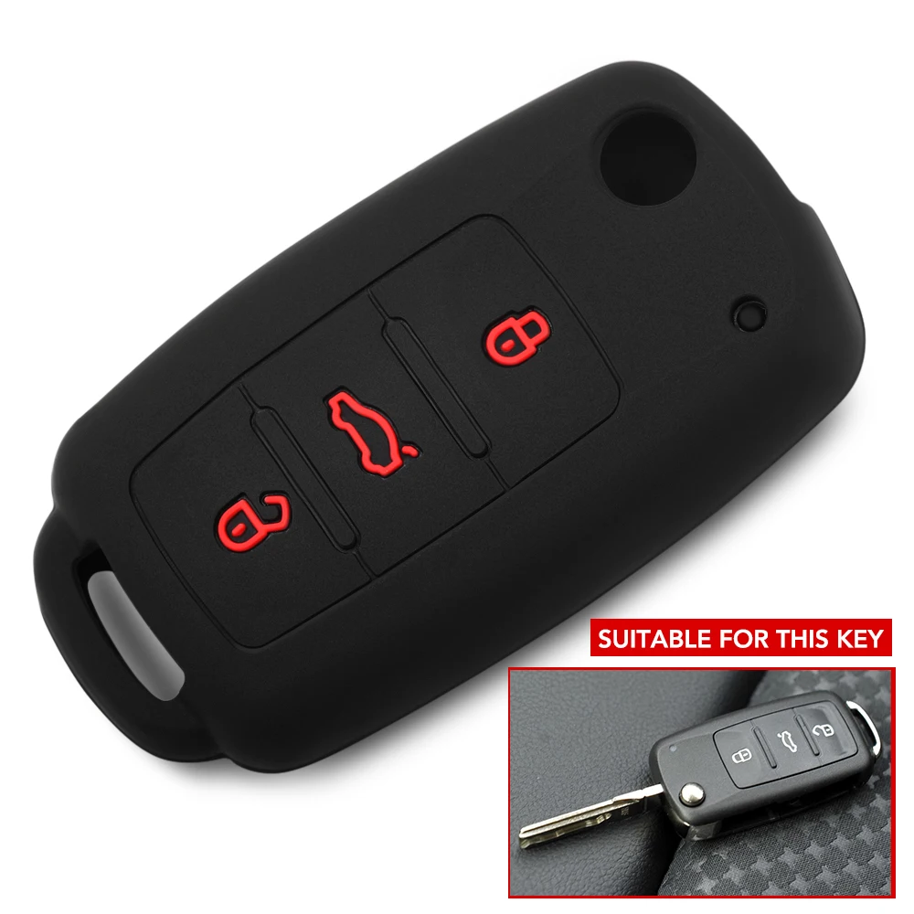 Силиконовая крышка без ключа для VW Caddy Golf Jetta Polo Passat Scirocco Tiguan Skoda Octavia Seat|Футляр