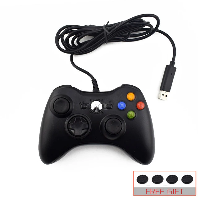 Черный GTIPPOR USB проводной геймпад для Xbox 360 контроллер Джойстик для официального microsoft PC контроллер для Windows 7 8 10 - Цвет: Черный