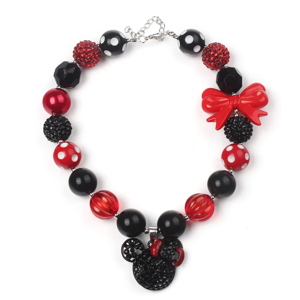 Очаровательное ожерелье с подвеской в виде Минни для девочек массивными