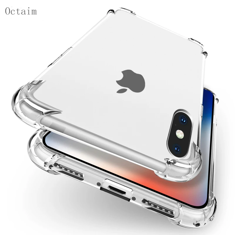 Чехол для Телефона iPhone X XR XS Max Мягкий ТПУ силиконовый Жесткий защитный чехол 7Plus 8 6