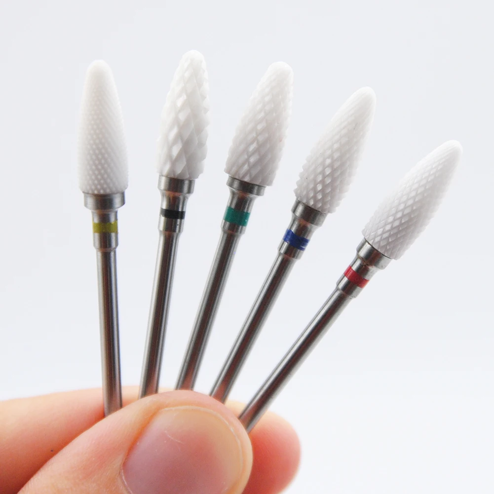 Hot Nail Drill Bit Ceramic Milling Cutter For Electric Manicure Machine Art Tools Accessories Files | Красота и здоровье