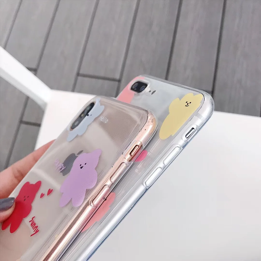 INS Корея милый карамельный медведь чехол для телефона iphone Xs MAX XR X 6 6s 7 8 plus Супер
