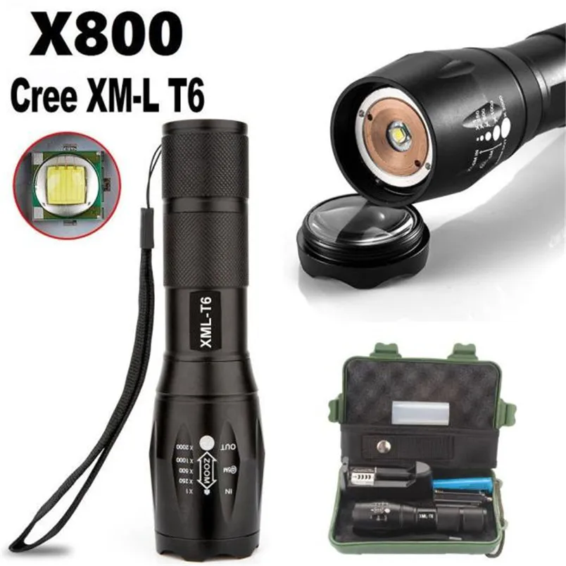 Новинка 2017 тактический светодиодный фонарик G700 X800 с масштабированием XML T6 +