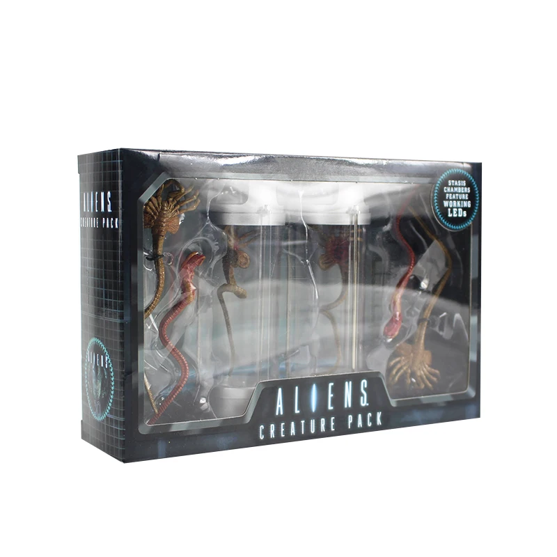 14 см NECA пришельцы против Predaor фигурка игрушки создание пакет фейсхаггер Xenomorph Stasis камеры особенности светодиодный AVP модель игрушки