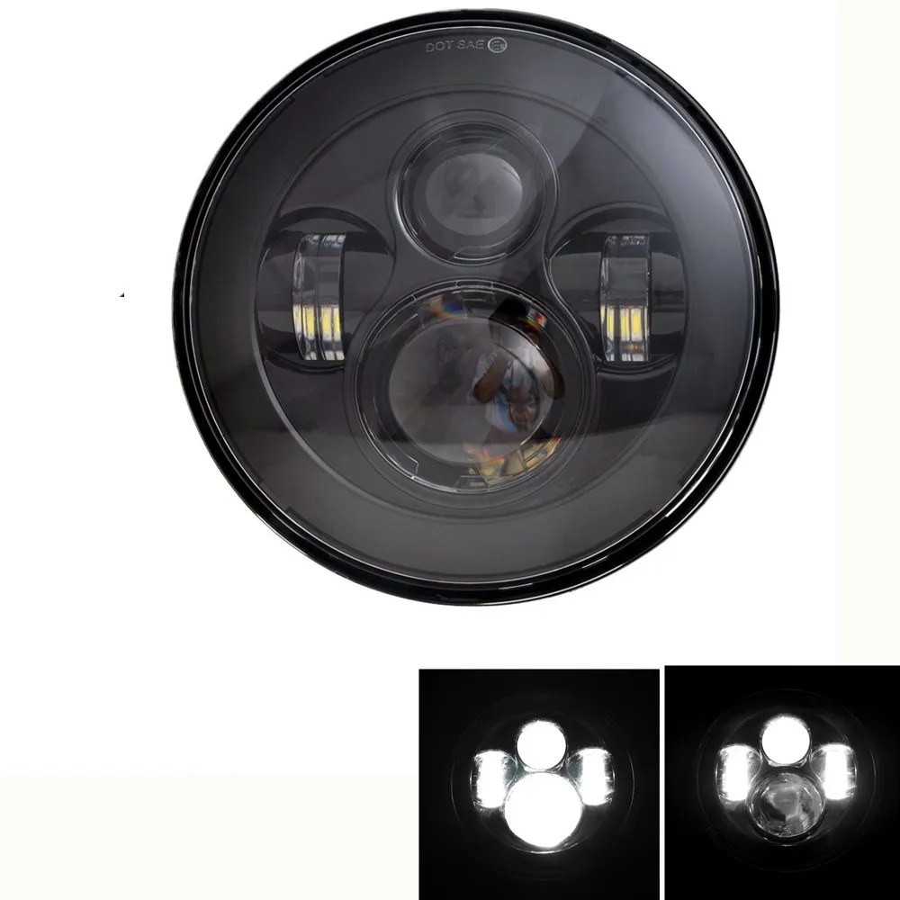 40W 7Inch 1 шт. Halo " светодиодный налобный фонарь 40 Вт 60 Вт 80 Вт 90 Вт для мотоциклов 7 дюймов круглый налобный фонарь для Jeep Wrangler JK TJ Hummer Trucks - Цвет: 40W 7Inch