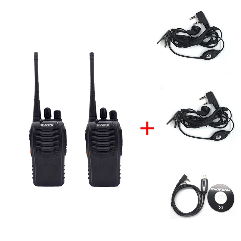 Option4 2 шт рация Baofeng BF-888S 16CH UHF 400-470MHz Baofeng 888S Ham радио HF трансивер Amador портативный - Цвет: Option4