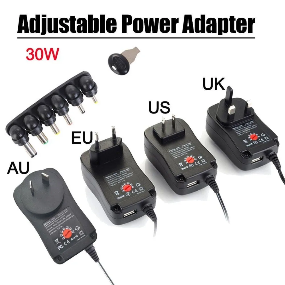 3-12 В Универсальный адаптер питания с регулируемым напряжением выходом USB 6