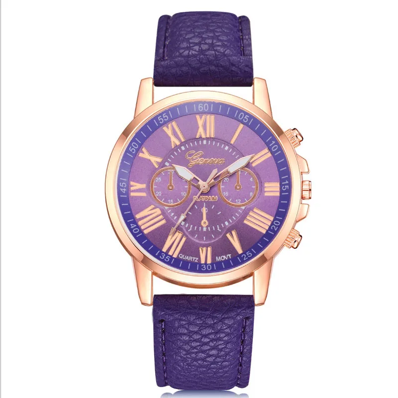 Часы наручные женские кварцевые Модные Аналоговые с искусственной кожей тиком