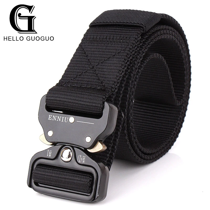 Мужской металлический вставить пряжку Военный нейлоновый спортивный пояс