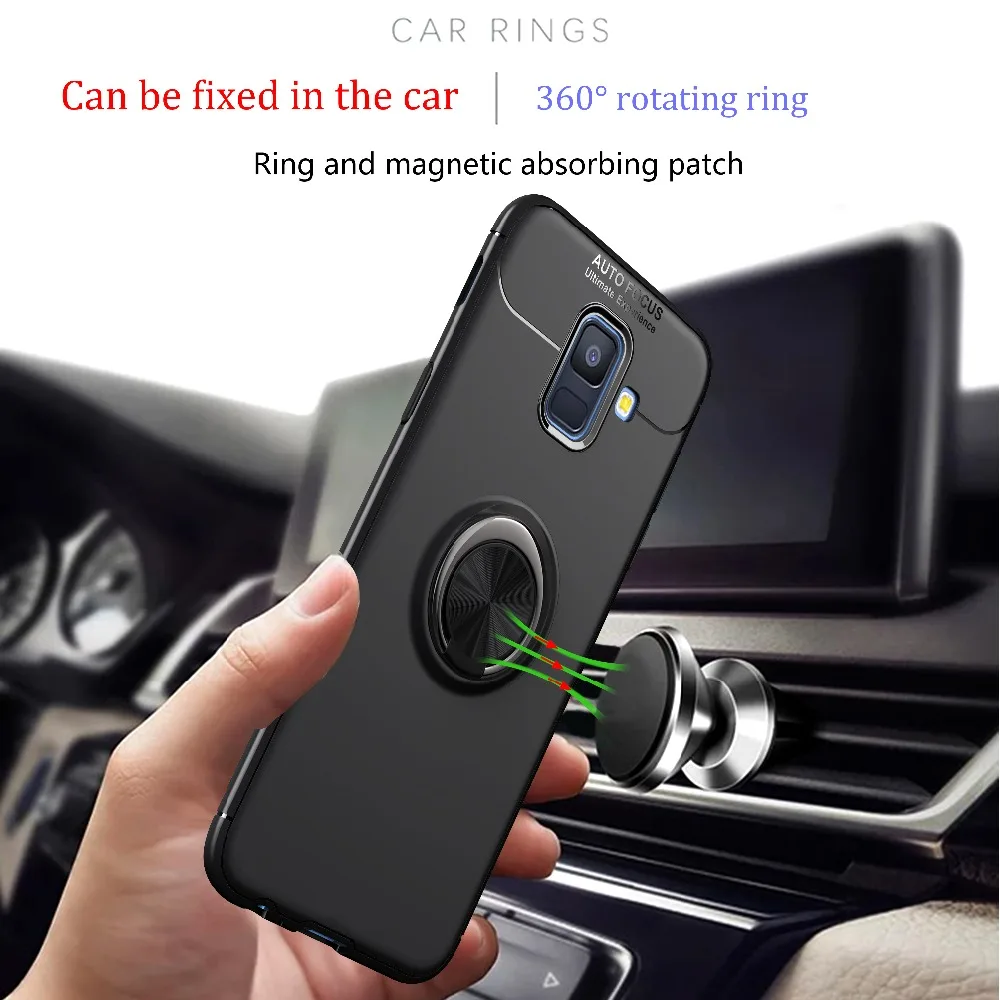FGHGF Ring Case For Samsung Galaxy Note 9 8 Cover J4 J6 J8 2018 A6 Plus Shell Soft Silicone |