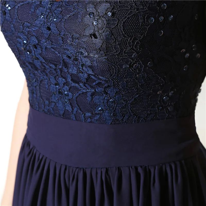 Женское коктейльное платье Forevergracedress Синее Платье До Колена из шифона с коротким