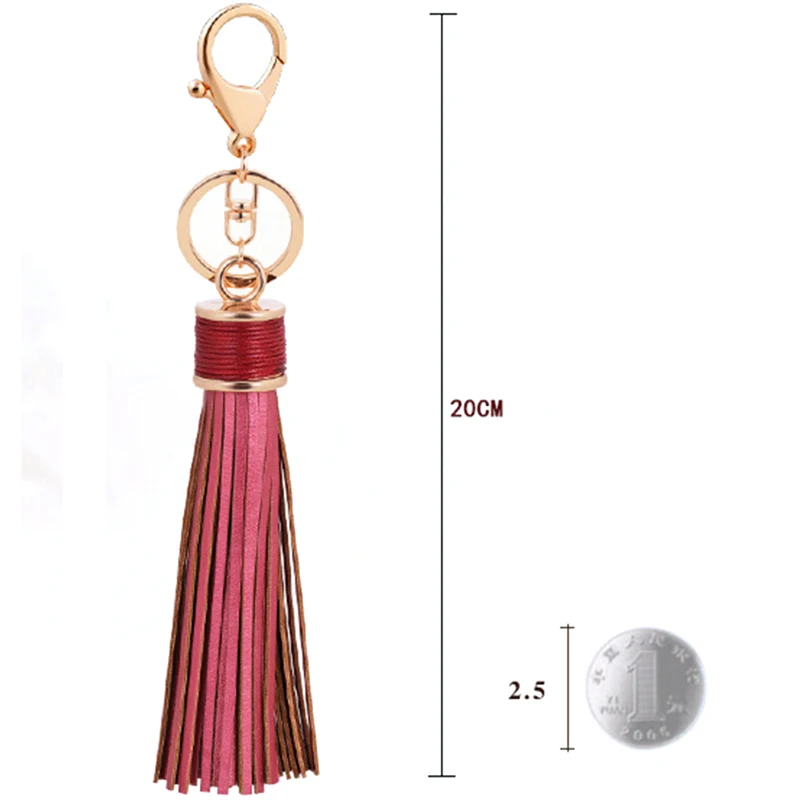 Новый женский кулон для сумки Автомобильный держатель ключей SimpleTassel бахрома