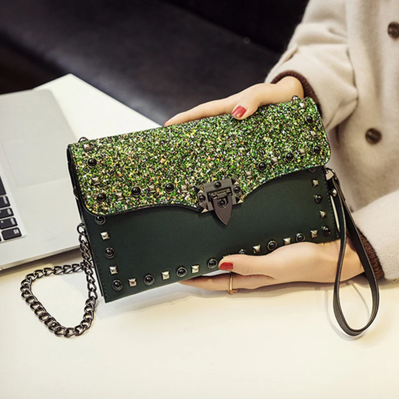Новинка 2019 роскошная модная женская вечерняя сумка через плечо с блестками и