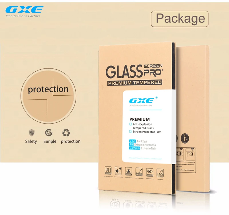 GXE Tempered Glass Guard For Asus Zenfone 4 Pro ZS551KL 9H Premium Screen Protective Film 5.5" Retail Package | Мобильные