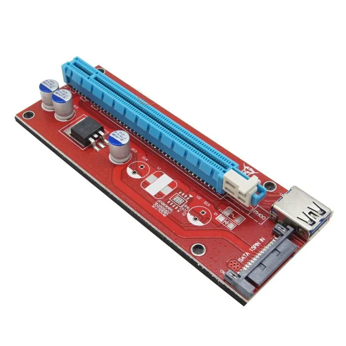 60 см PCI-E PCI Express 1x до 16x Райзер-карта USB3.0 кабель SATA питания PCIE Райзер 007 для майнинга
