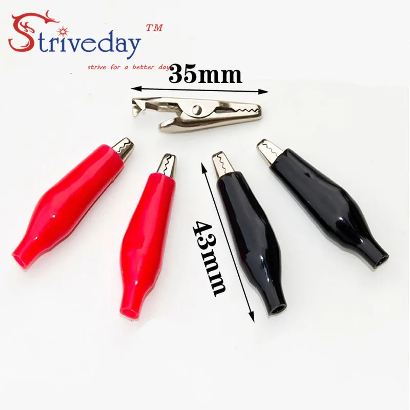10 шт./лот Красный Черный Средний 35 мм охраны окружающей среды медные зажимы типа